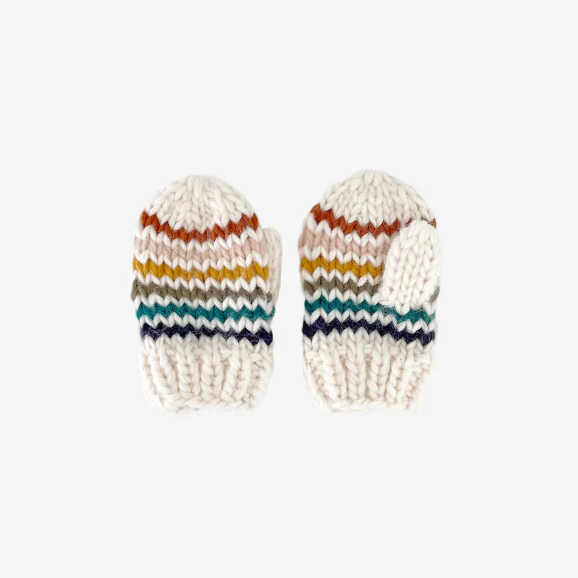 The Blueberry Hill, Rainbow Stripe Mittens - Multiple Options